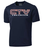 CTW Fastpitch design Dri-fit Short Sleeve Tee – Adult